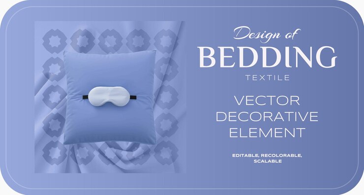 Vector bedding textile design
