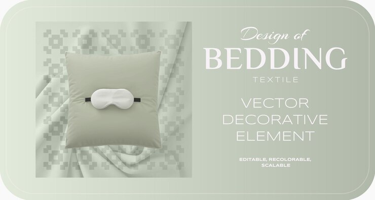 Vector bedding textile design