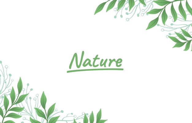 Bedek natuur botanische banner groene rand prachtige kunst bos Vector