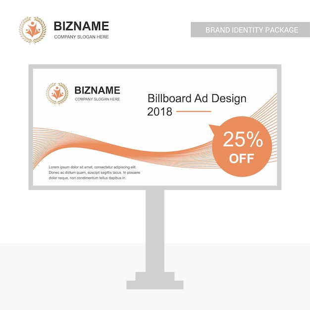 Bedrijf bill board ontwerp met creatief ontwerp vector