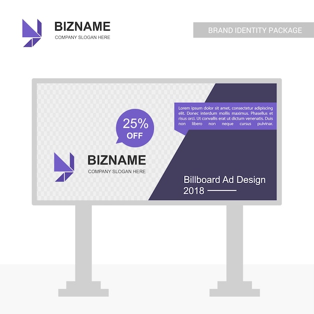 Bedrijf bill board ontwerp met creatief ontwerp vector