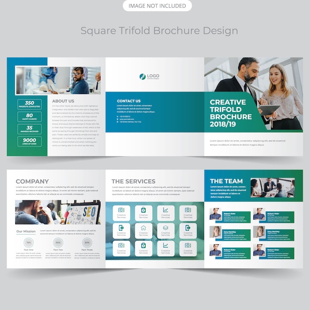 Bedrijf square trifold-brochure