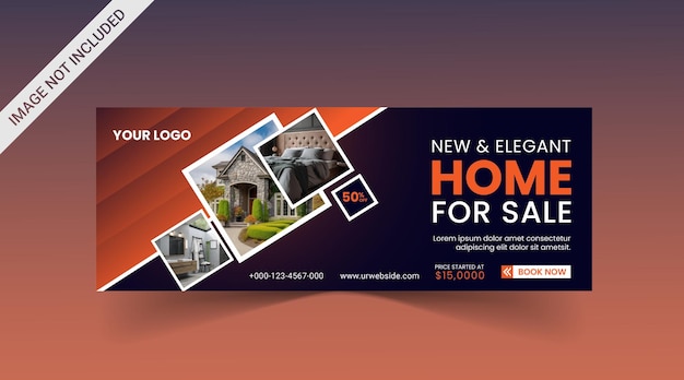 Bedrijfs vastgoed professionele sociale media deksel web banner