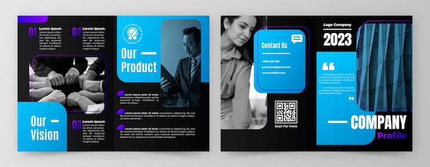 Vector bedrijfsbrochure sjabloonontwerp