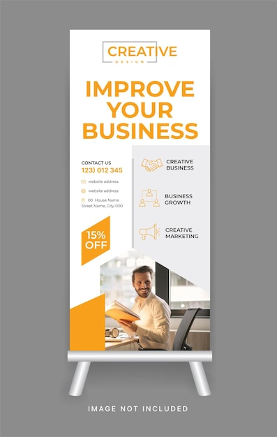 Bedrijfsbureau signage roll up banner