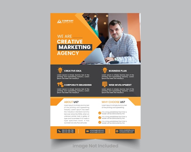 bedrijfsflyerontwerp voor marketing