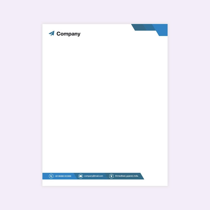 Bedrijfsontwerp op briefhoofd Vector sjabloon