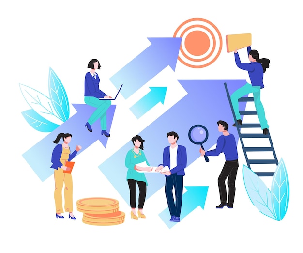 Bedrijfsontwikkeling en teamwork bij het opstarten van het concept Marketingontwikkelingsstrategie
