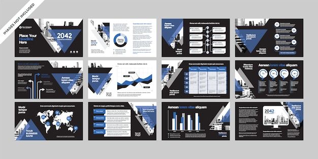 Bedrijfspresentatie met Infographics-sjabloon.