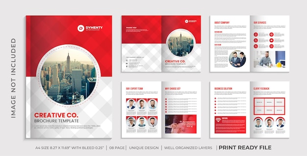 Bedrijfsprofiel brochure sjabloon, bedrijfsbrochure ontwerp