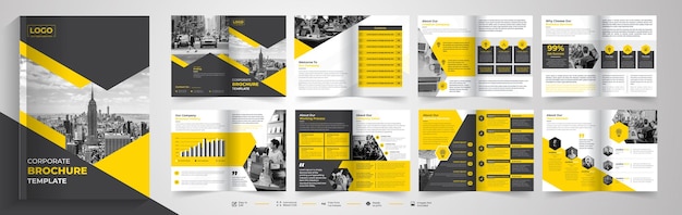 Bedrijfsprofiel Brochure sjabloonontwerp ontwerp bi Fold Brochure catalogus jaarverslag ontwerp