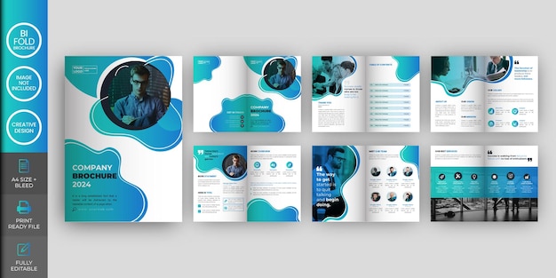 Bedrijfsprofiel zakelijke brochure sjabloonontwerp minimalistische zakelijke brochure