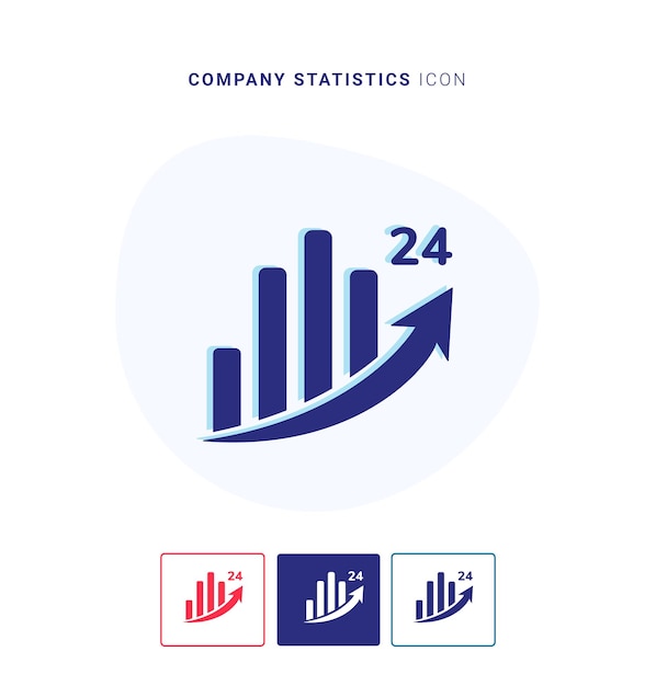 Bedrijfsstatistieken pictogram logo en vector sjabloon