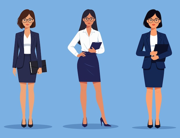 Bedrijfsvrouw Professionele Corporate Vrouw Vector Illustratie