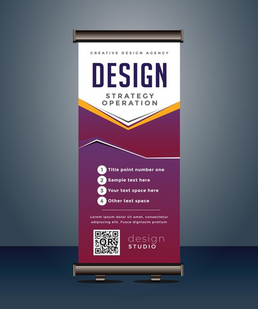 Vector bedrijfszaken roll up banner standee pull up banner x banner sjabloon