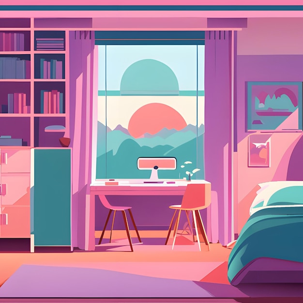 Bedroom aesthetic pastel color