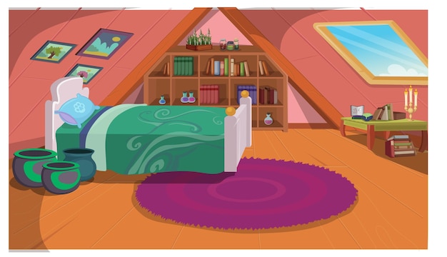 Vector bedroom for kids