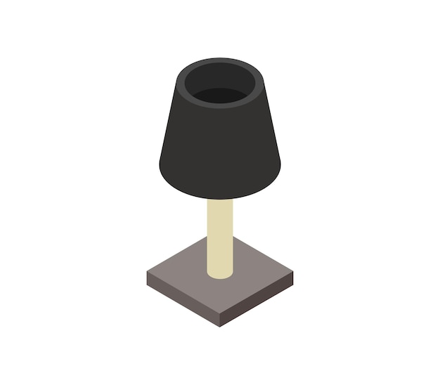 Bedside light bulb isometric