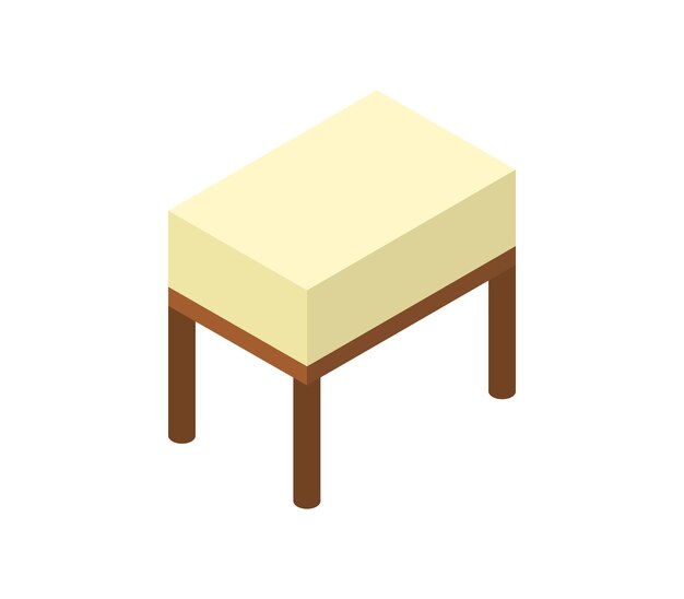 Bedside sofa isometric