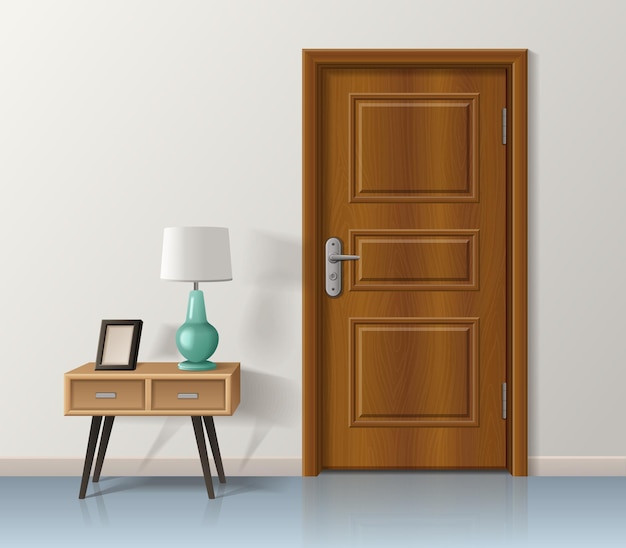 Bedside table door composition