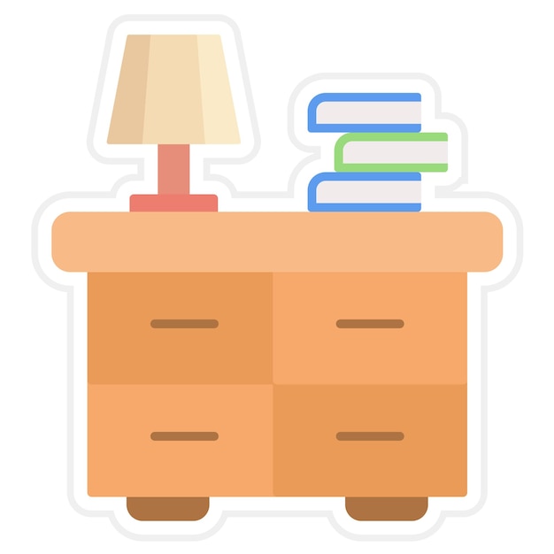 Bedside Table icon vector image Can be used for Interior