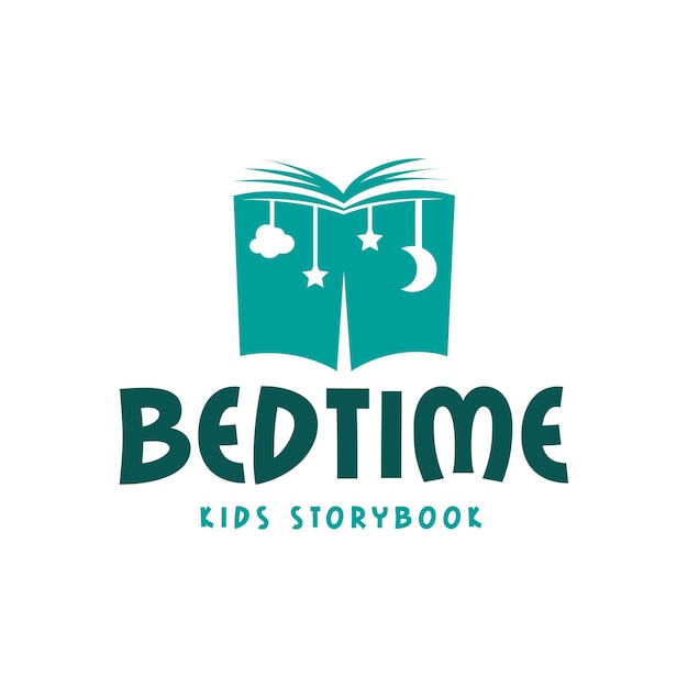 Bedtime story for kids logo design