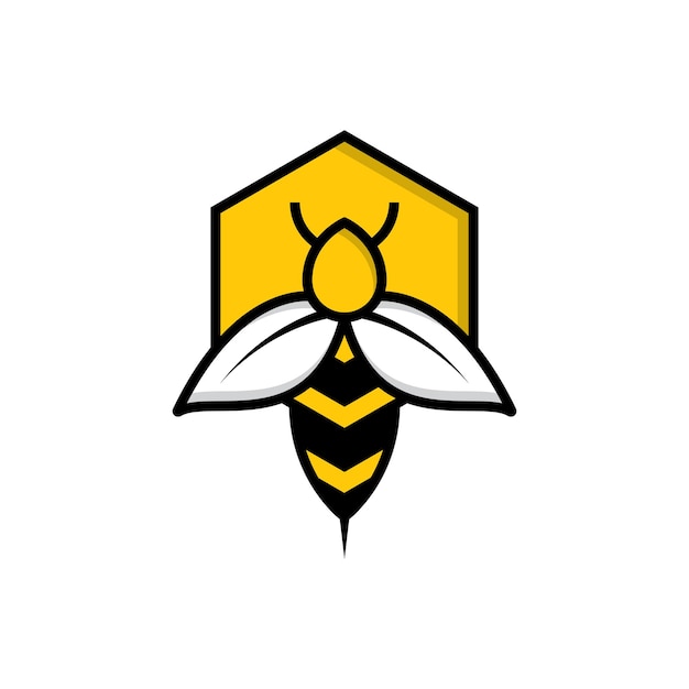 ベクトル 蜂の動物のロゴのデザインテンプレート