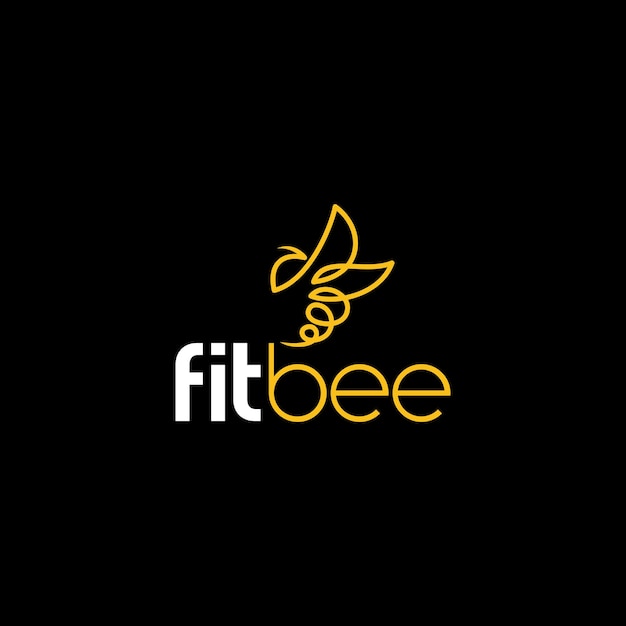 蜂の動物のロゴデザイン