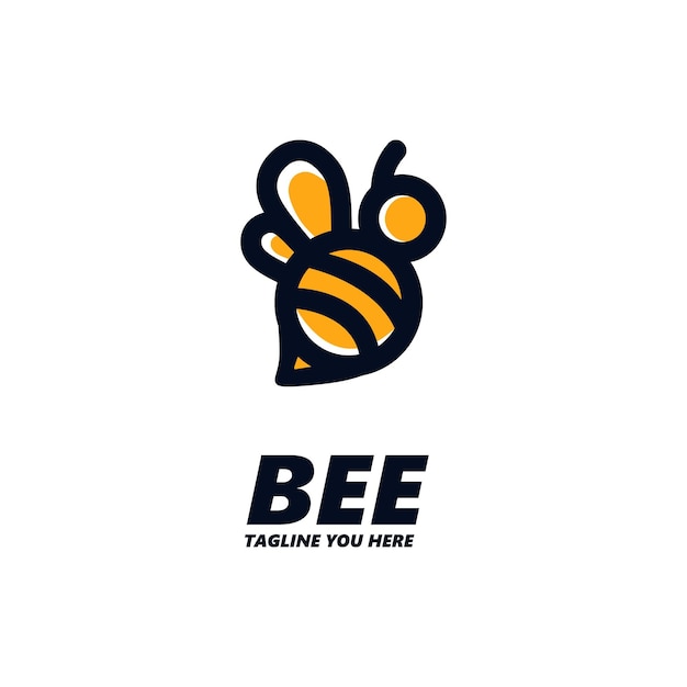 Bee animals logo vector design