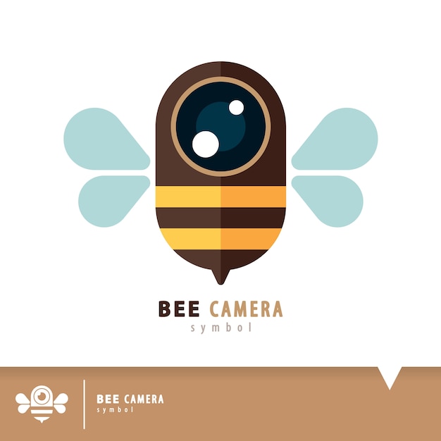 Bee camera symbol icon