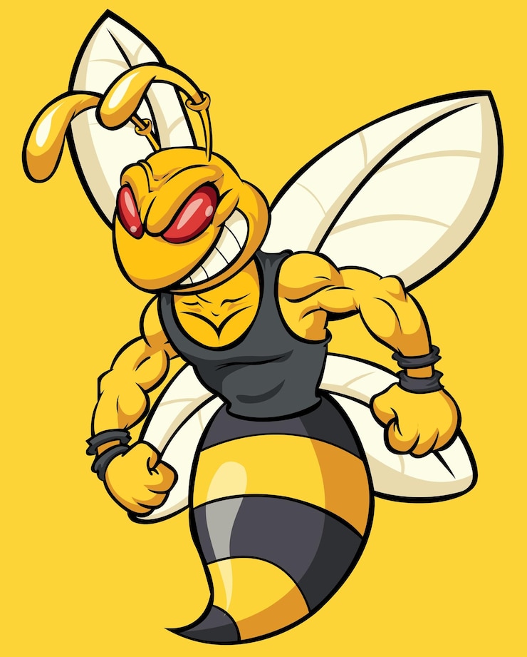 Vector bee caracter