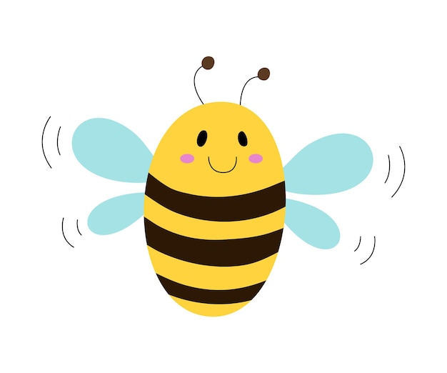 Bee cartoon bee vector a character design