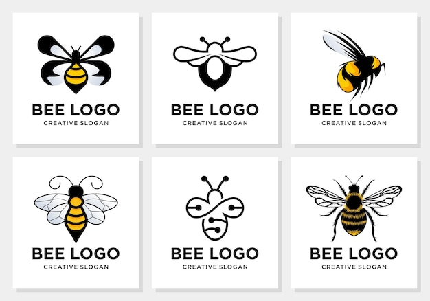 Bee creative logo bundle of six