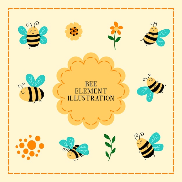 Vector bee-element illustratievector.