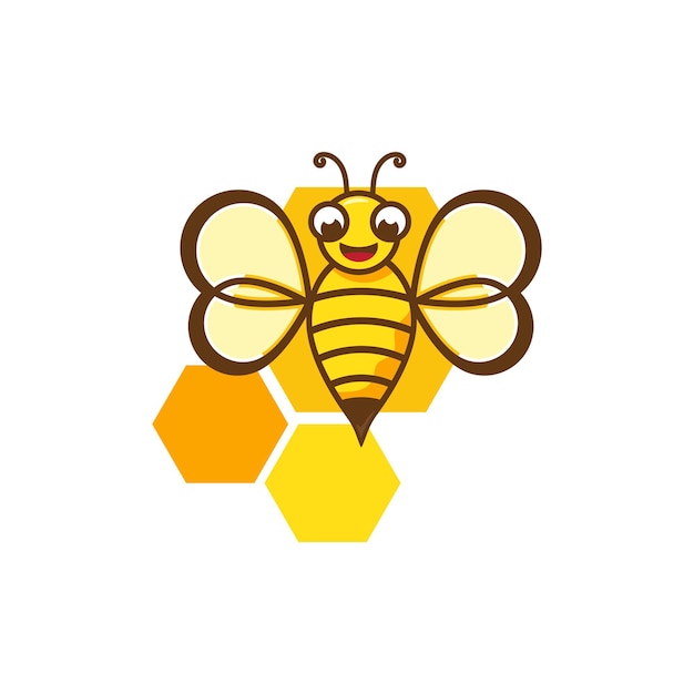 꿀벌 요소 벡터 아이콘 디자인