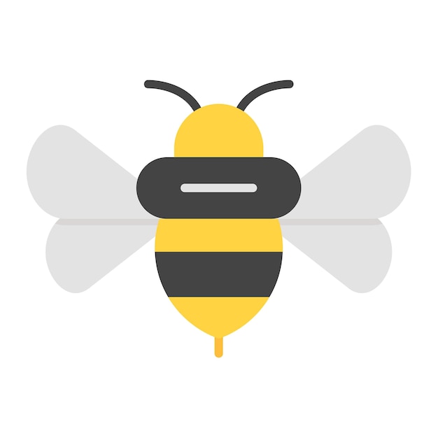 Vector bee flat illustration