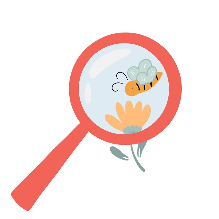 Vector ループフラットデザインの下の花のハチ
