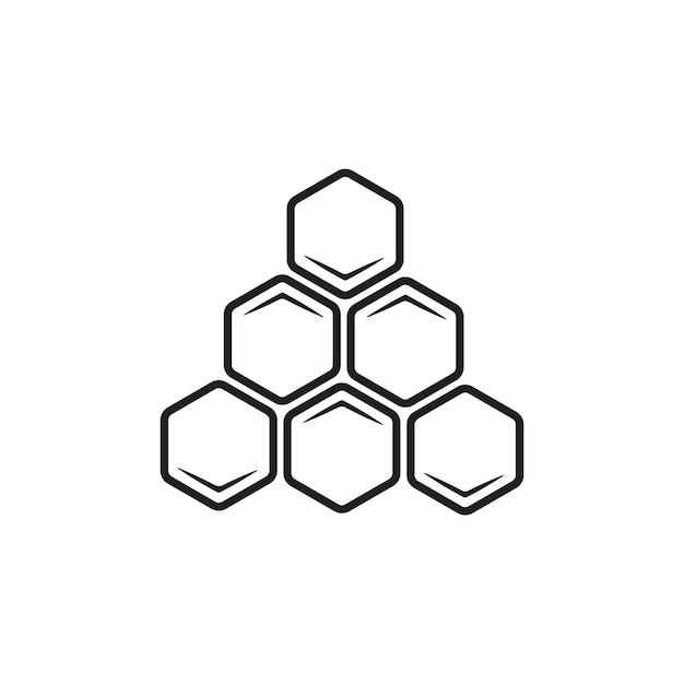 Bee hive bee outlineHoneycomb silhouette vector