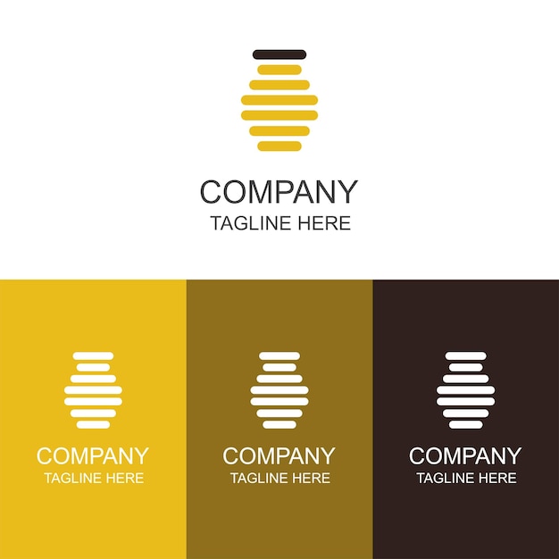 Bee hive logo Vector design can be used for branding and business