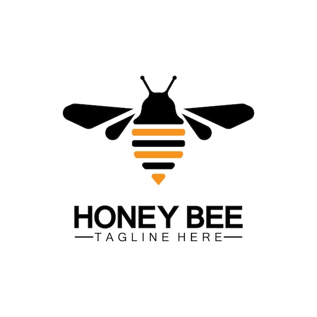 Bee honey logo vector icon symbol illustration design template