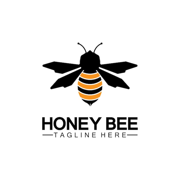 Bee honey logo vector icon symbol illustration design template