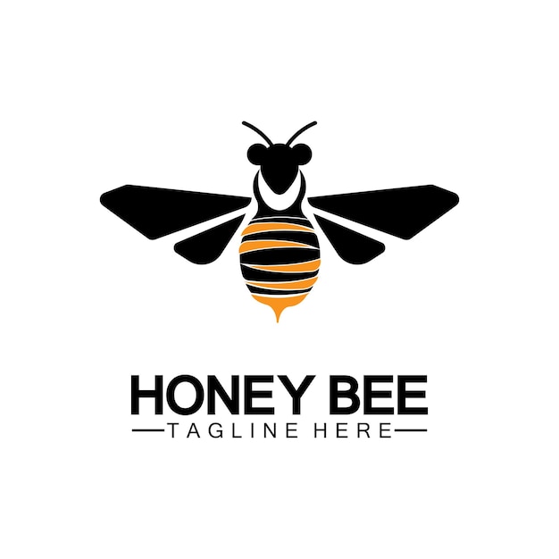 Bee honey logo vector icon symbol illustration design template