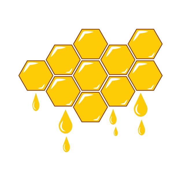 Bee honeycomb icon vector illustration