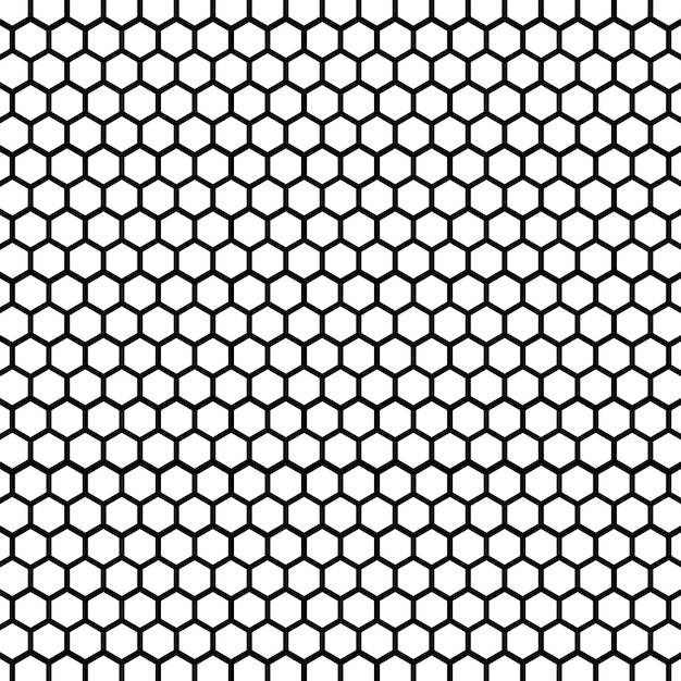 Vector bee honeycomb seamless pattern, art honey texture