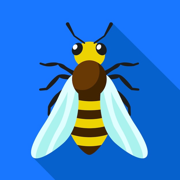 Bee icon Flat illustration of bee vector icon for web design