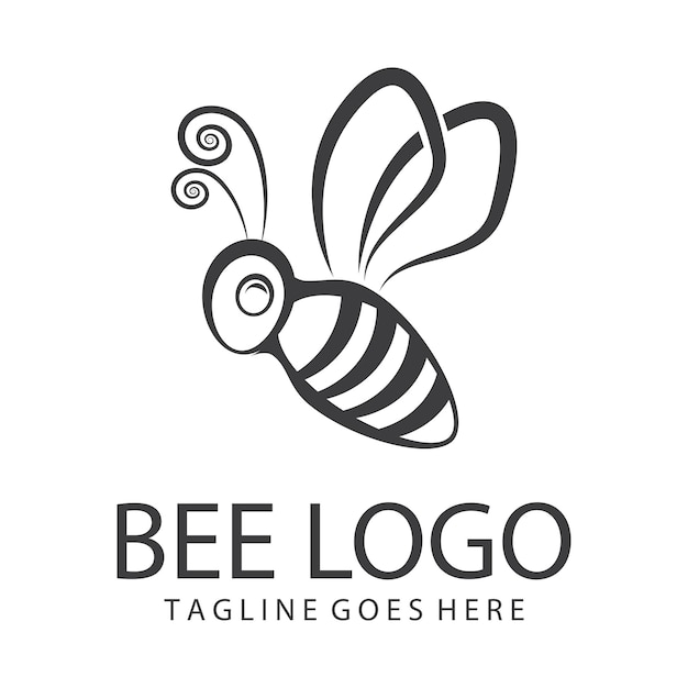 bee icon illustration on the white background