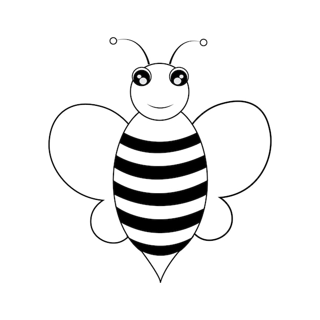 Bee icon logo vector design template