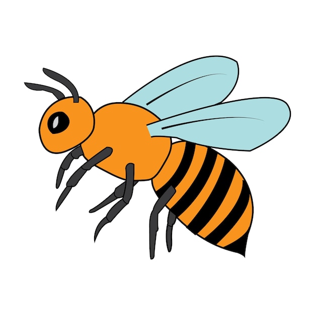 Bee icon logo vector design template