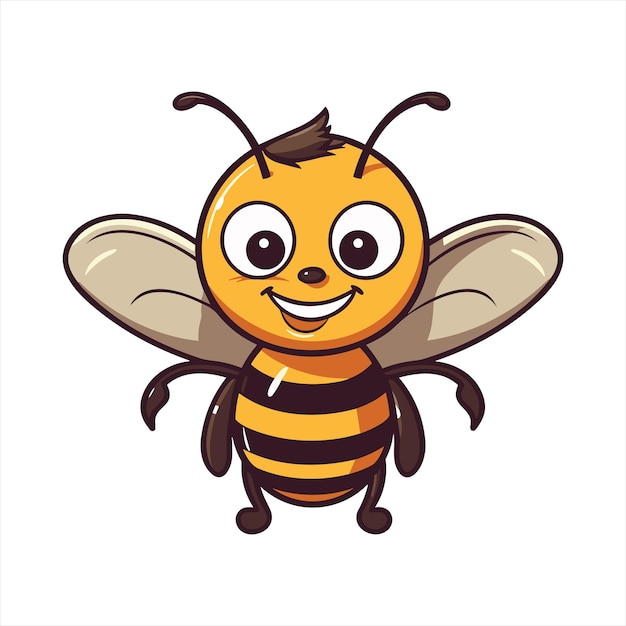 Bee leuke grappige Cartoon Kawaii Clipart kleurrijke aquarel dier huisdier Sticker illustratie