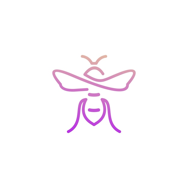 Дизайн логотипа концепции пчелиной линии